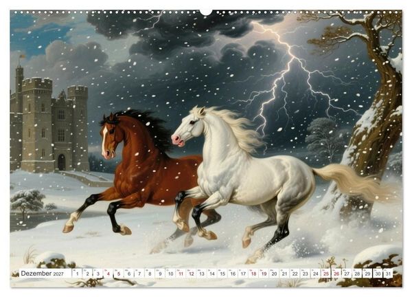 Produktbild: Pferdegem&auml;lde, inspiriert von den Alten Meistern (Wandkalender 2027 DIN A2 quer), CALVENDO Monatskalender