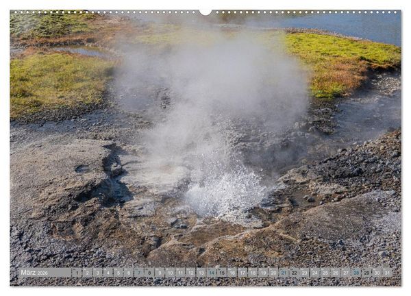 Produktbild: Island - Gletscher, Wasserf&auml;lle, Hei&szlig;e Quellen (hochwertiger Premium Wandkalender 2026 DIN A2 quer), Kunstdruck in Hochglanz