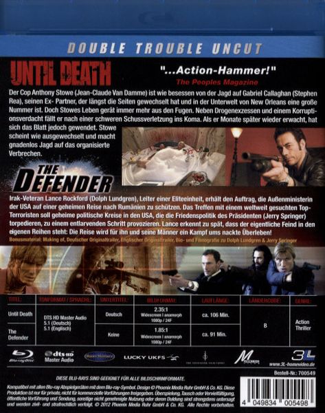 Produktbild: Until Death/The Defender - Uncut [2 BRs]