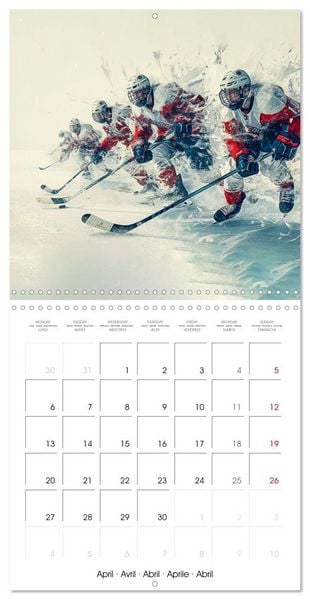 Produktbild: THE SPIRIT OF ICE HOCKEY (Wall Calendar 2026 12 &times; 12 Inch) CALVENDO 12 Month Wall Calendar