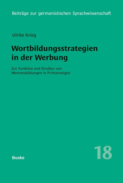 Produktbild: Wortbildungsstrategien in der Werbung