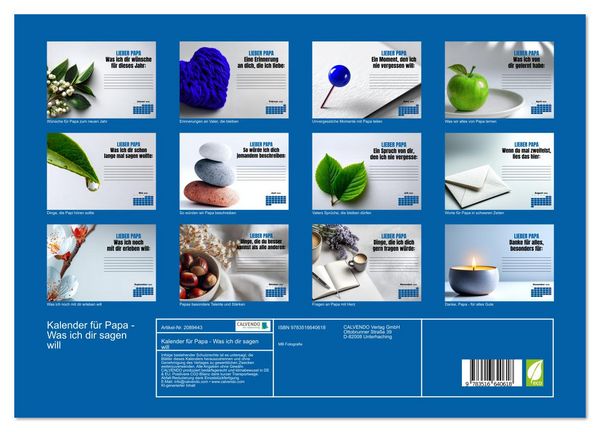 Produktbild: Kalender f&uuml;r Papa - Was ich dir sagen will (Wandkalender 2026 DIN A3 quer), CALVENDO Monatskalender