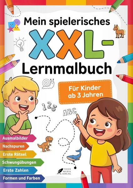 Produktbild: Mein spielerisches XXL-Lernmalbuch f&uuml;r Kinder ab 3 Jahren