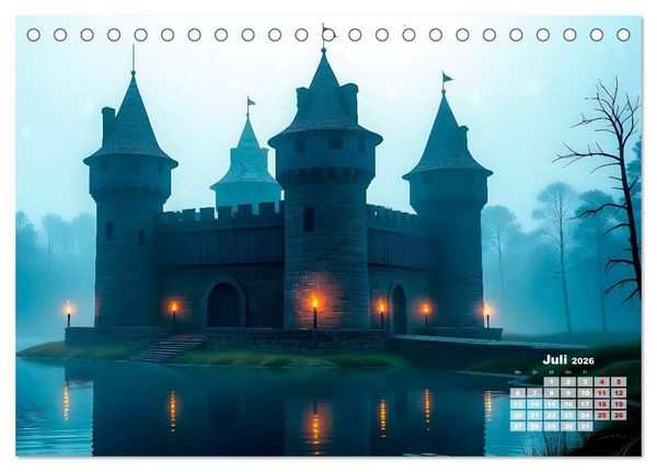 Produktbild: Burgen der Legenden (Tischkalender 2026 DIN A5 quer), CALVENDO Monatskalender
