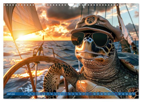 Produktbild: Der tierisch Skipper-Kalender (Wandkalender 2026 DIN A3 quer), CALVENDO Monatskalender