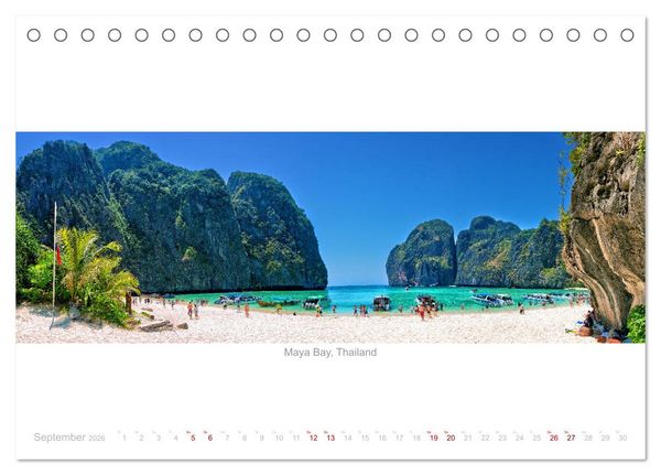 Produktbild: Panoramablicke weltweit (Tischkalender 2026 DIN A5 quer), CALVENDO Monatskalender