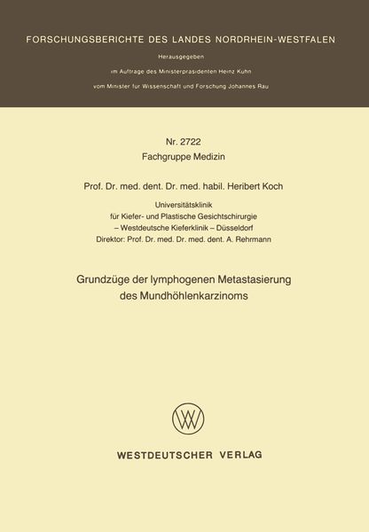 Produktbild: Grundz&uuml;ge der lymphogenen Metastasierung des Mundh&ouml;hlenkarzinoms