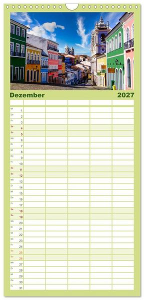 Produktbild: Familienplaner 2027 - Typisch Brasilien mit 5 Spalten (Wandkalender, 21 x 45 cm) CALVENDO