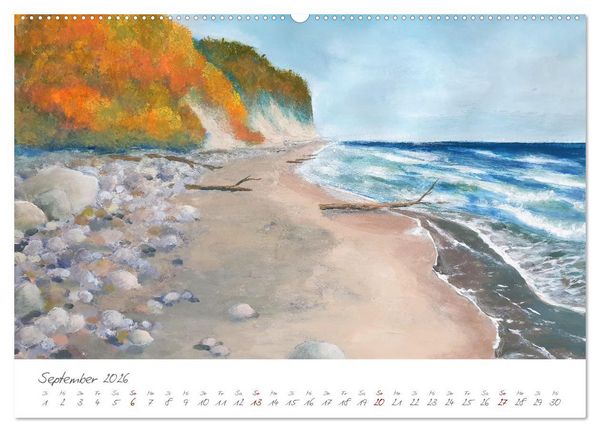 Produktbild: R&uuml;gen in Farbe - Mit Pinsel und Farbe auf der Lieblingsinsel (Wandkalender 2026 DIN A2 quer), CALVENDO Monatskalender