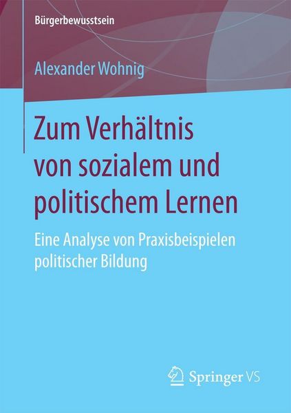 Produktbild: Zum Verh&auml;ltnis von sozialem und politischem Lernen