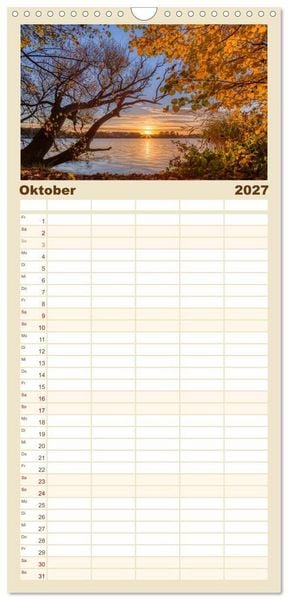 Produktbild: Familienplaner 2027 - Magische Stimmungen in Mecklenburg-Vorpommern mit 5 Spalten (Wandkalender, 21 x 45 cm) CALVENDO