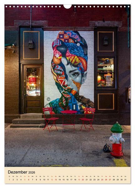 Produktbild: Walls of New York &ndash; Street Art in Farbe (Wandkalender 2026 DIN A3 hoch), CALVENDO Monatskalender