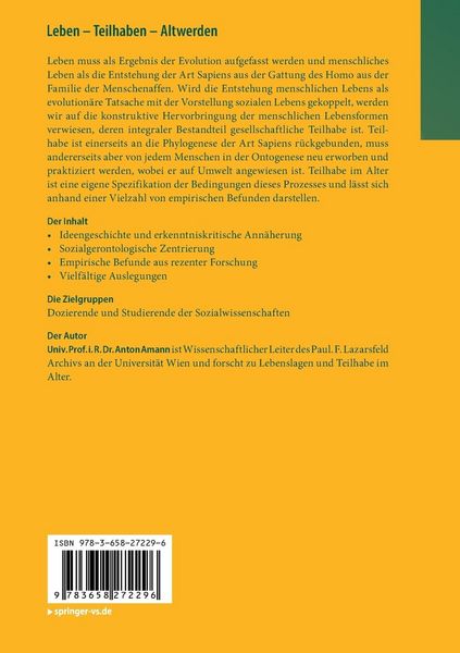 Produktbild: Leben - Teilhaben - Altwerden