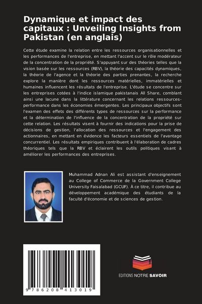 Produktbild: Dynamique et impact des capitaux : Unveiling Insights from Pakistan (en anglais)