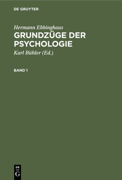 Produktbild: Grundz&uuml;ge der Psychologie. Band 1