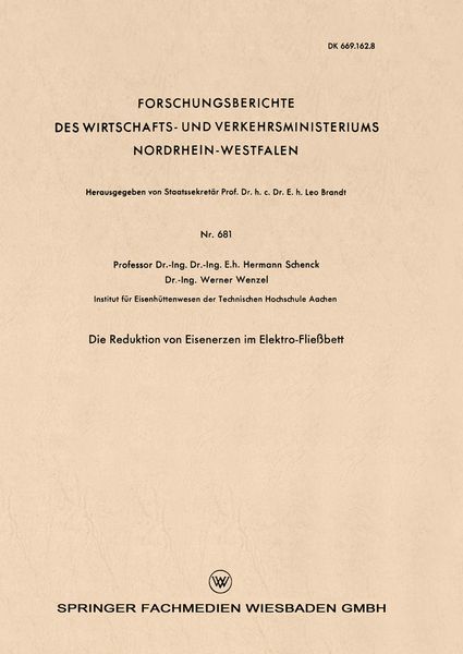 Produktbild: Die Reduktion von Eisenerzen im Elektro-Flie&szlig;bett