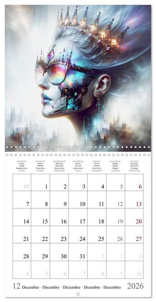 Produktbild: Cyborg Beauties (Wall Calendar 2026 12 &times; 12 Inch) CALVENDO 12 Month Wall Calendar