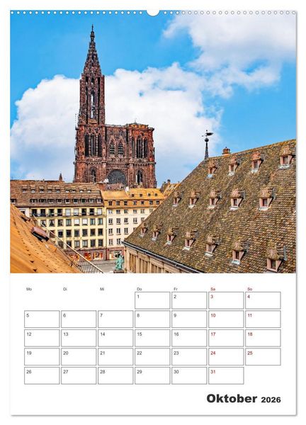 Produktbild: Stra&szlig;burg - Urlaubsplaner (Wandkalender 2026 DIN A2 hoch), CALVENDO Monatskalender