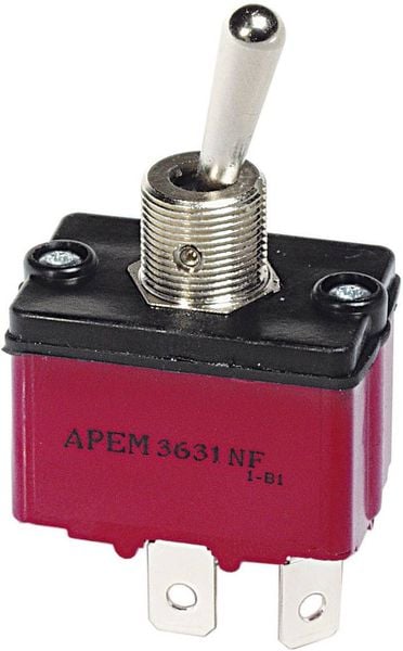 Produktbild: APEM 3637NF/2 3637NF/2 Kippschalter 250 V/AC 6A 1 x (Ein)/Aus/(Ein) tastend/0/tastend 1St.