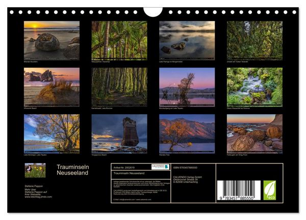 Produktbild: Trauminseln Neuseeland (Wandkalender 2026 DIN A4 quer), CALVENDO Monatskalender
