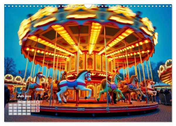Produktbild: Riesenr&auml;der und Kirmes (Wandkalender 2026 DIN A3 quer), CALVENDO Monatskalender
