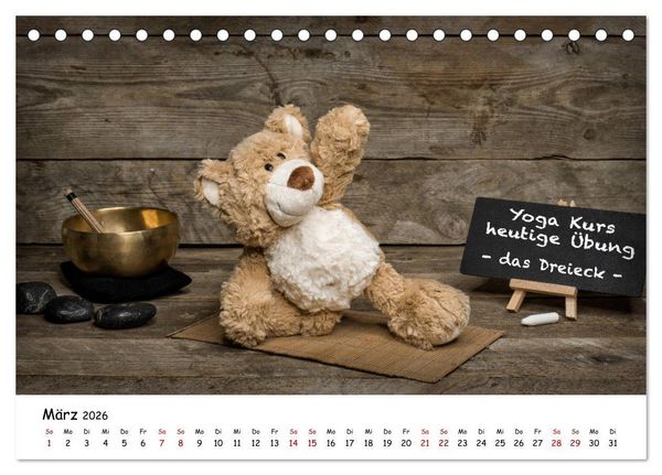 Produktbild: Eddy, der Teddy (Tischkalender 2026 DIN A5 quer), CALVENDO Monatskalender