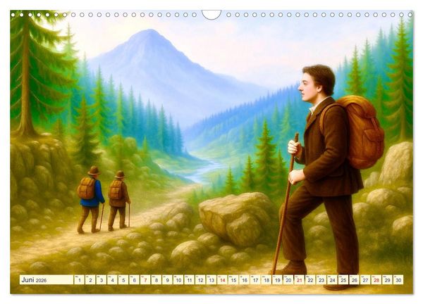 Produktbild: Heinrich Heine. Sein Leben, seine literarischen Werke (Wandkalender 2026 DIN A3 quer), CALVENDO Monatskalender