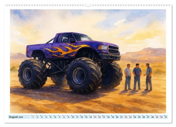 Produktbild: Monstertruck Spektakel (Wandkalender 2026 DIN A2 quer), CALVENDO Monatskalender