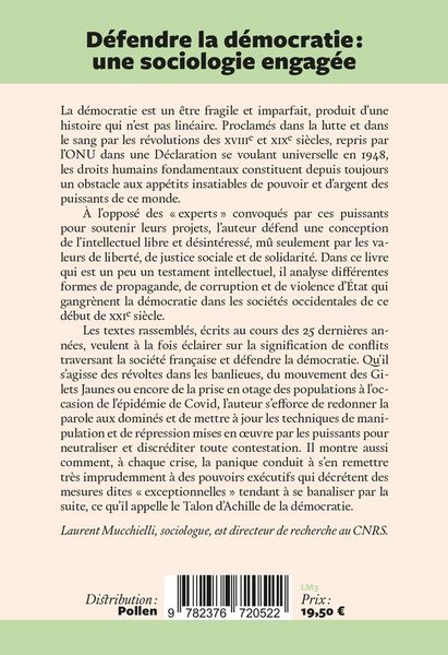 Produktbild: Defendre democratie sociologie