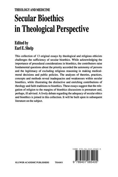 Produktbild: Secular Bioethics in Theological Perspective
