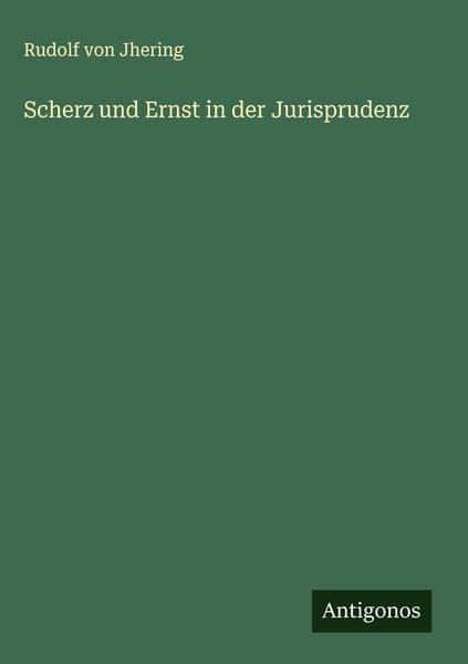 Produktbild: Scherz und Ernst in der Jurisprudenz
