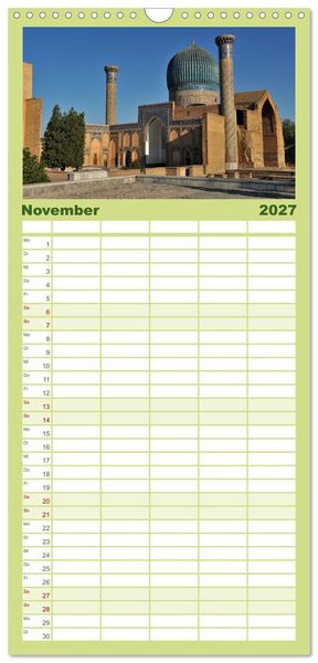 Produktbild: Familienplaner 2027 - Usbekistan, Perlen der Seidenstra&szlig;e mit 5 Spalten (Wandkalender, 21 x 45 cm) CALVENDO