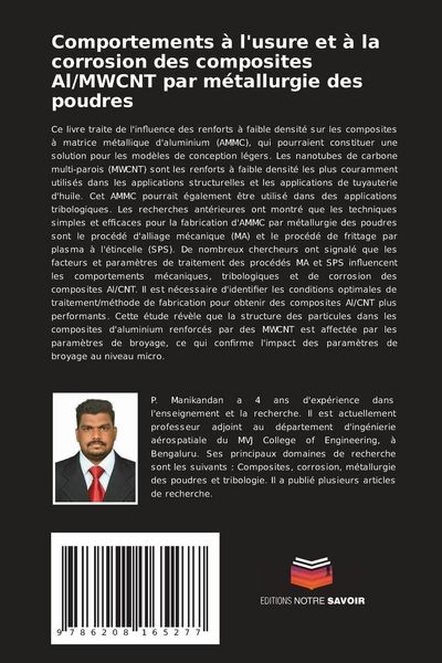 Produktbild: Comportements &agrave; l'usure et &agrave; la corrosion des composites Al/MWCNT par m&eacute;tallurgie des poudres