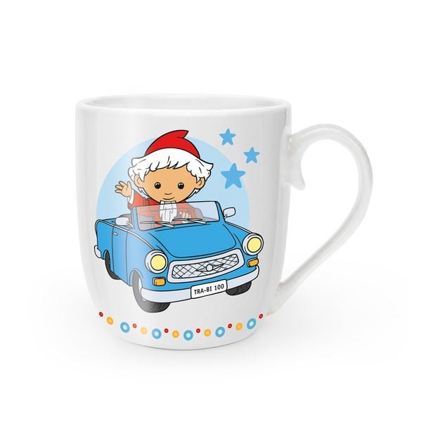 Produktbild: TR&Ouml;TSCH - Unser Sandm&auml;nnchen Kindertasse Geschenktasse aus Porzellan Sandm&auml;nnchen im Auto