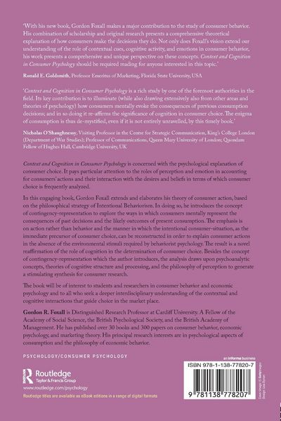 Produktbild: Context and Cognition in Consumer Psychology