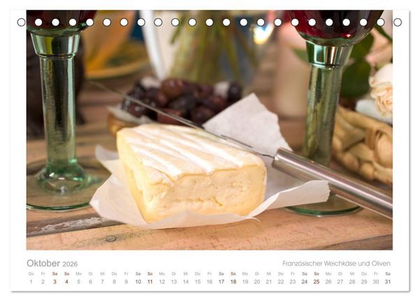 Produktbild: Der K&auml;sekalender Edel und lecker (Tischkalender 2026 DIN A5 quer), CALVENDO Monatskalender