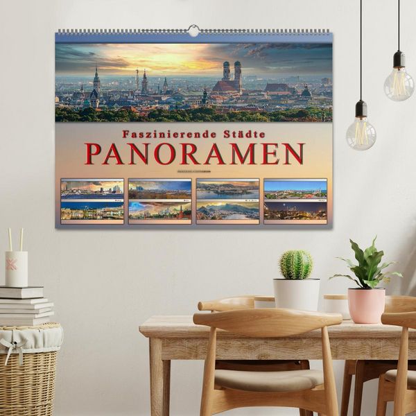 Produktbild: Faszinierende St&auml;dte, Panoramen (Wandkalender 2026 DIN A2 quer), CALVENDO Monatskalender