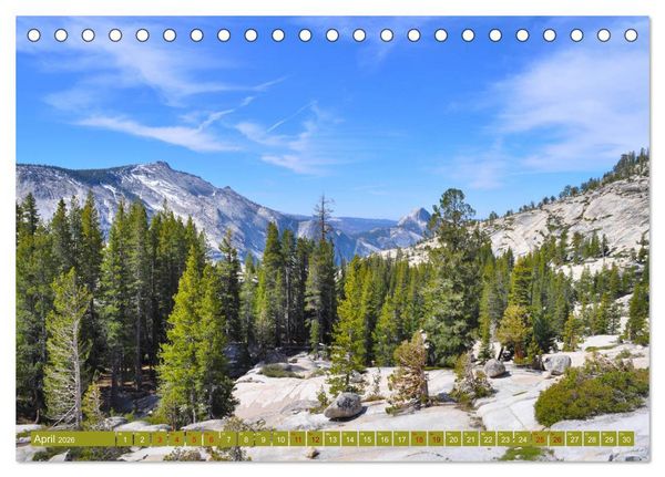 Produktbild: Erlebe mit mir die Landschaft des Yosemite Nationalpark (Tischkalender 2026 DIN A5 quer), CALVENDO Monatskalender