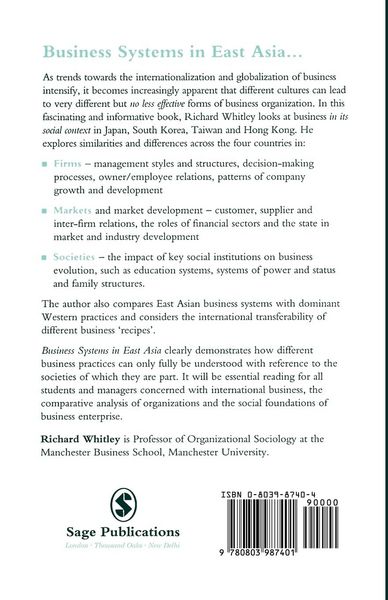 Produktbild: Business Systems in East Asia