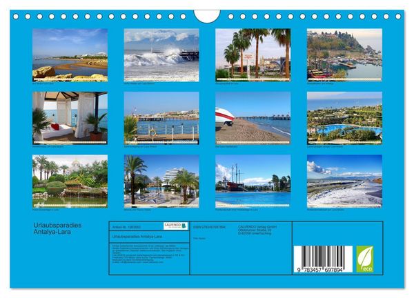 Produktbild: Urlaubsparadies Antalya-Lara (Wandkalender 2026 DIN A4 quer), CALVENDO Monatskalender
