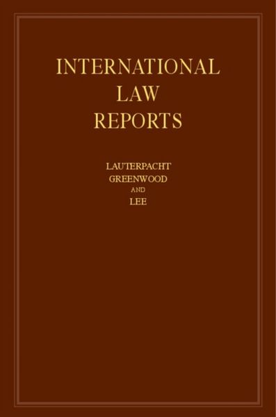 Produktbild: International Law Reports: Volume 155