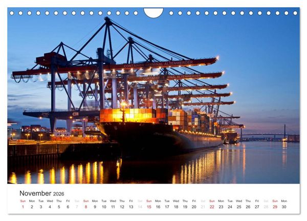 Produktbild: Hamburg / UK-Version (Wall Calendar 2026 DIN A4 landscape), CALVENDO 12 Month Wall Calendar