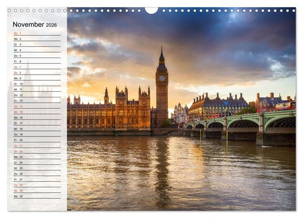 Produktbild: Wundervolles London (Wandkalender 2026 DIN A3 quer), CALVENDO Monatskalender