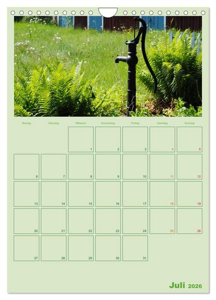 Produktbild: Gartenplaner (Wandkalender 2026 DIN A4 hoch), CALVENDO Monatskalender