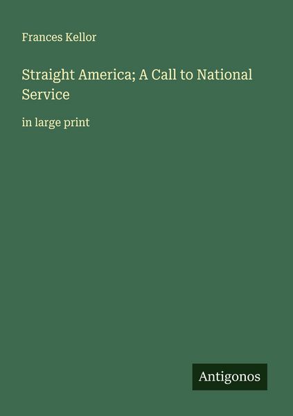 Produktbild: Straight America; A Call to National Service