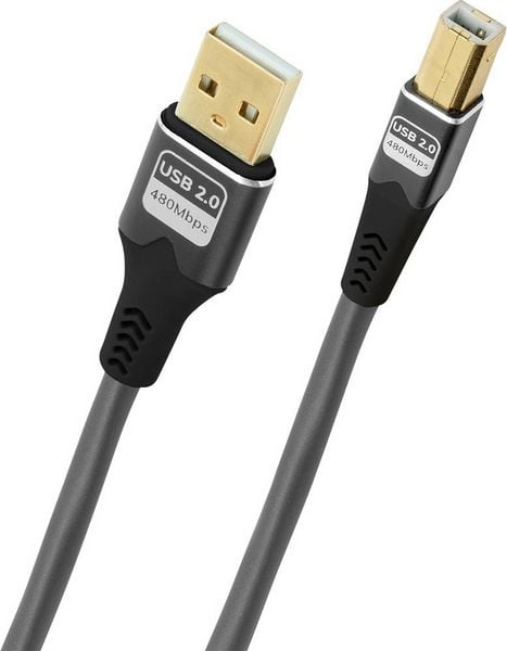 Oehlbach USB-Kabel USB 2.0 USB-A Stecker, USB-B Stecker 10m Anthrazit D1C9379