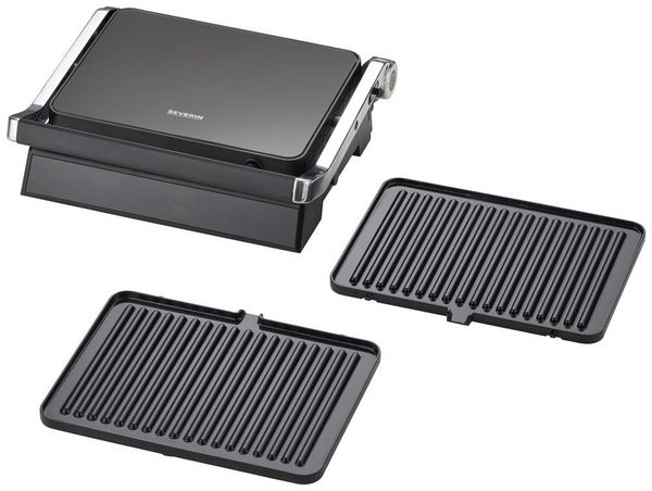 Produktbild: Severin SEVINI Comfort KG2399 Kontaktgrill Schwarz/Silber