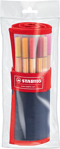 Produktbild: STABILO Fineliner -   point 88 - 25er Rollerset - mit 25 verschiedenen Farben