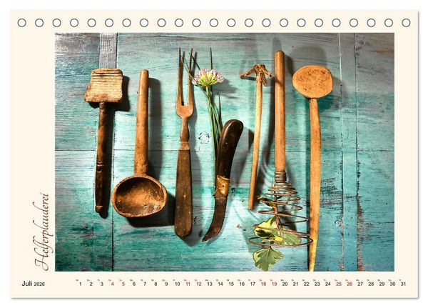 Produktbild: K&uuml;chengeplauder - Nostalgische Momente (Tischkalender 2026 DIN A5 quer), CALVENDO Monatskalender