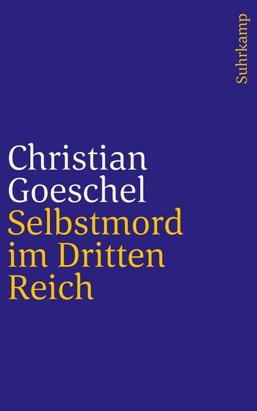 Produktbild: Selbstmord im Dritten Reich